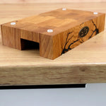 Lichtenberg Designer Stirnholzbrett Eiche 45x30x4cm – Massives Unikat-Schneidebrett