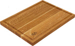 Schneidebrett Eiche 40x30x2,3cm – Küchenbrett mit Saftrille & Saftrinne