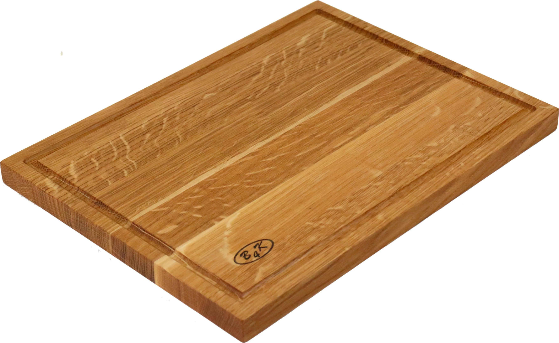 Schneidebrett Eiche 40x30x2,3cm – Küchenbrett mit Saftrille & Saftrinne