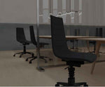 Schwarzer Aeris Linu Task Bürostuhl mit Flex-Kinematik und Federbein, ergonomischer Sitzkomfort, modernes Design