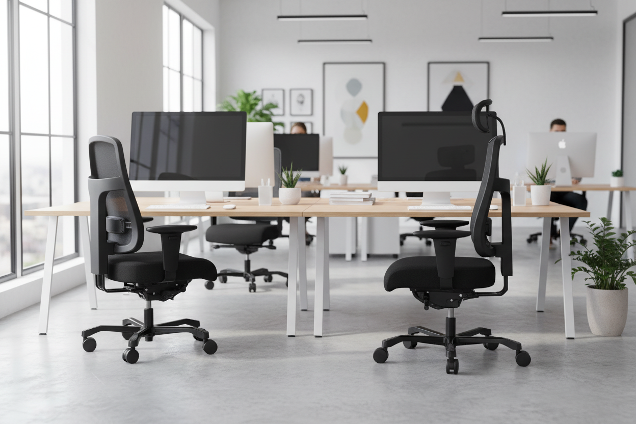 Hochwertiger Wiepa Bürostuhl XXL Air Comfort mit Mesh-Polsterung, ergonomischem Design und verstellbaren Armlehnen.