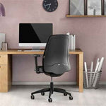 Bürodrehstuhl Wiepa Office Air mit Netzrücken, bequemer Schreibtischstuhl für das Büro, ergonomisches Design, schwarzes Mesh.