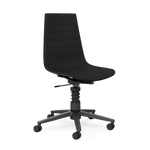 Schwarzer Aeris Linu Task Bürostuhl mit Flex-Kinematik und Federbein, ergonomisches Design und Komfort für den Arbeitsplatz
