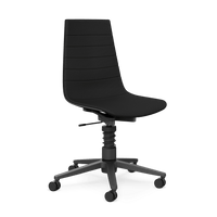 Schwarzer Aeris Linu Task Bürostuhl mit Flex-Kinematik und Federbein, ergonomisches Design und Komfort für den Arbeitsplatz