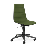 Schwarzer Aeris Linu Task Bürostuhl mit Flex-Kinematik und Federbein, ergonomisches Design für komfortables Arbeiten