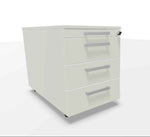 WINI Rollcontainer in Titanweiß mit flexiblem Stauraum, langlebiges Design für Büro oder Arbeitszimmer.