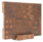 Luxus Mooreiche Stirnholzbrett 43x33x4,3cm – Massives dunkles Unikat