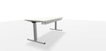 Elektrischer Schreibtisch WINEA STARTUP 2.0 von WINI, titanweiß, 180 x 80 cm, mit höhenverstellbarem Gestell.