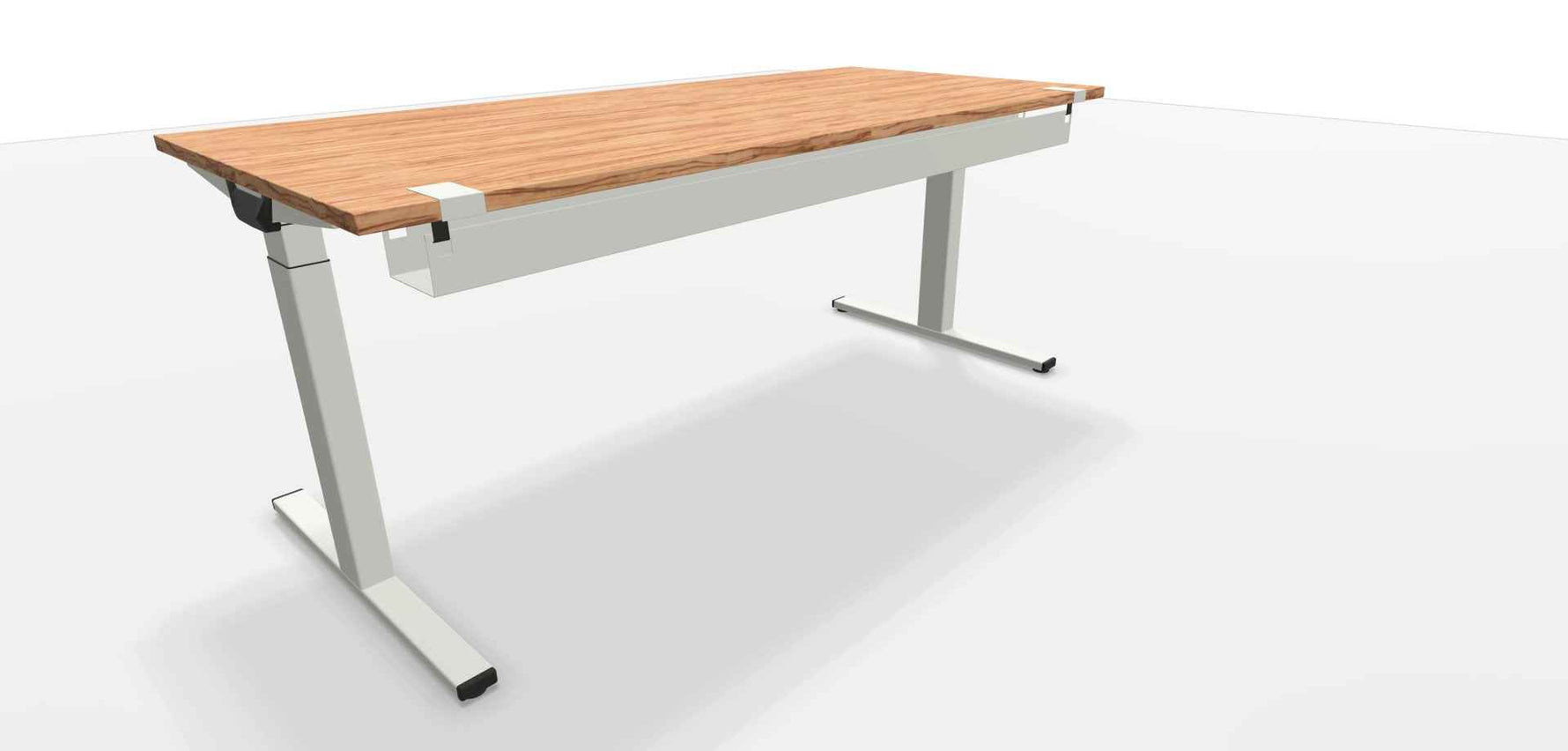 Elektrischer Schreibtisch WINEA STARTUP 2.0 von WINI, Titanweiß, 180 x 80 cm, mit höhenverstellbarem Gestell.