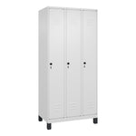 C+P Kleiderspind Classic PLUS mit Standfuß 900 x 1.950 x 500 mm (B x H x T) verkehrsweiß