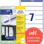 Avery Zweckform Ordnerrückenetikett ultragrip schmal/kurz 38 x 192 mm (B x H)