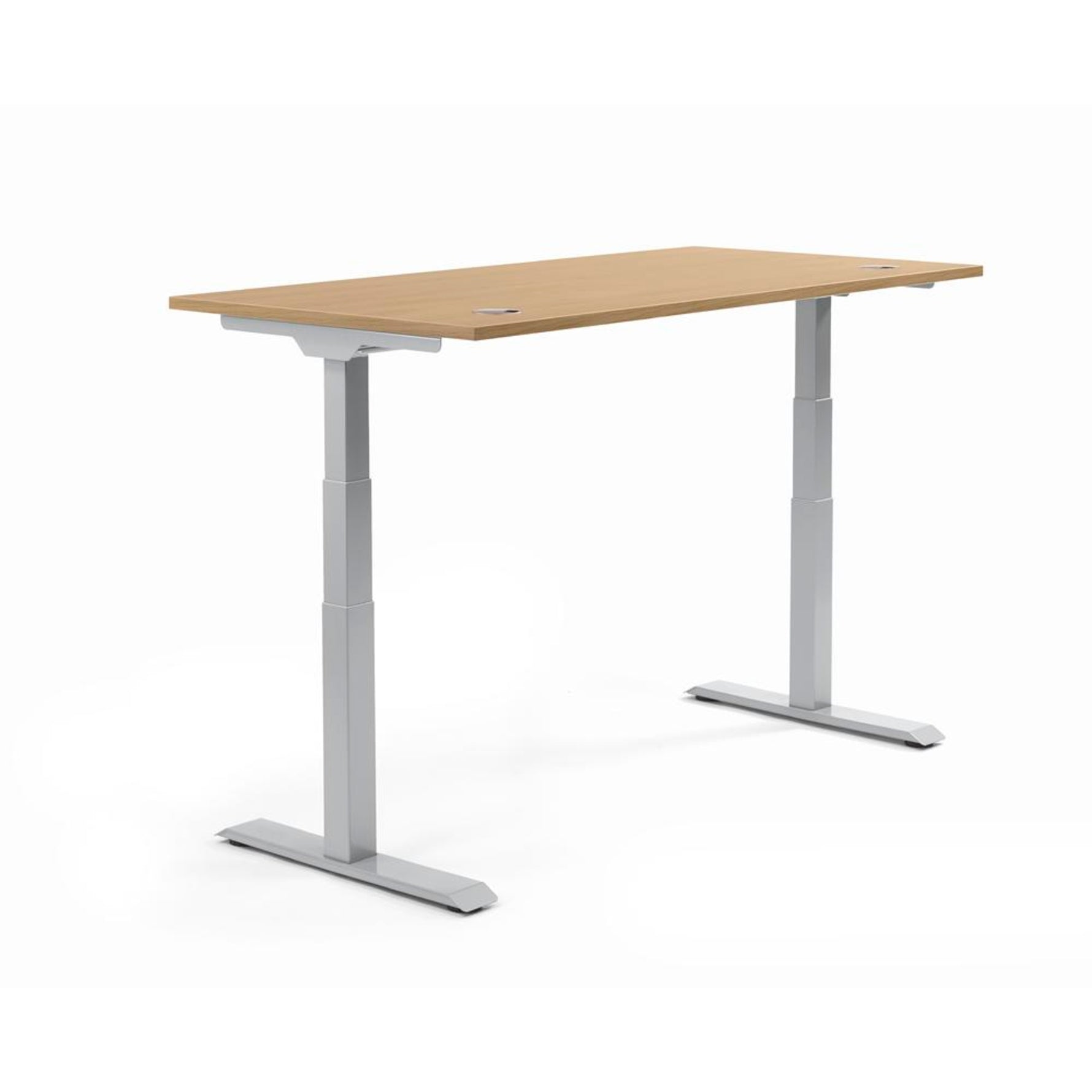 Schreibtisch FLEX MODUL 1.800 x 605-1.255 x 800 mm (B x H x T) alusilber