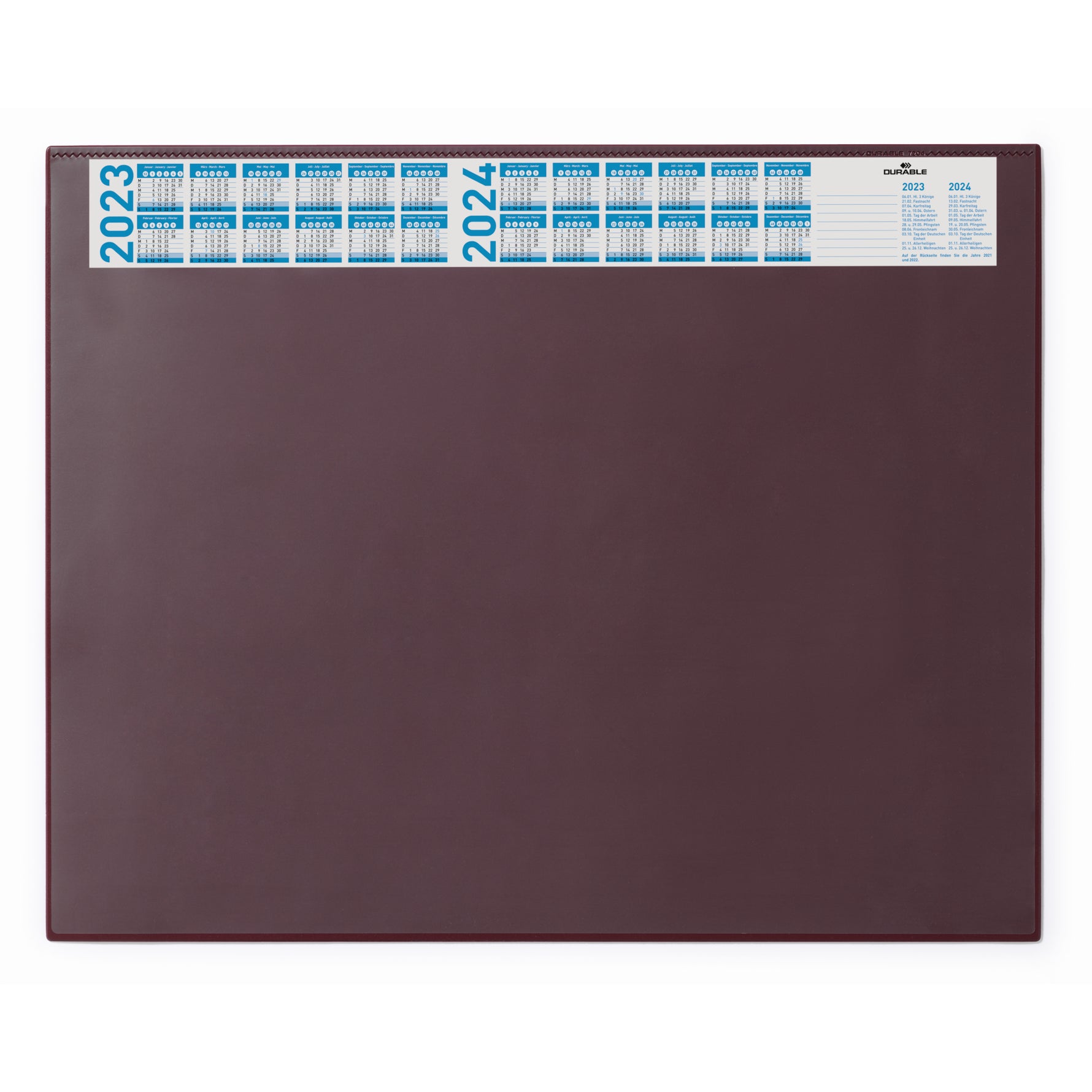 DURABLE Schreibunterlage mit 4-Jahres-Kalender – Schutz & Organisation für Profis