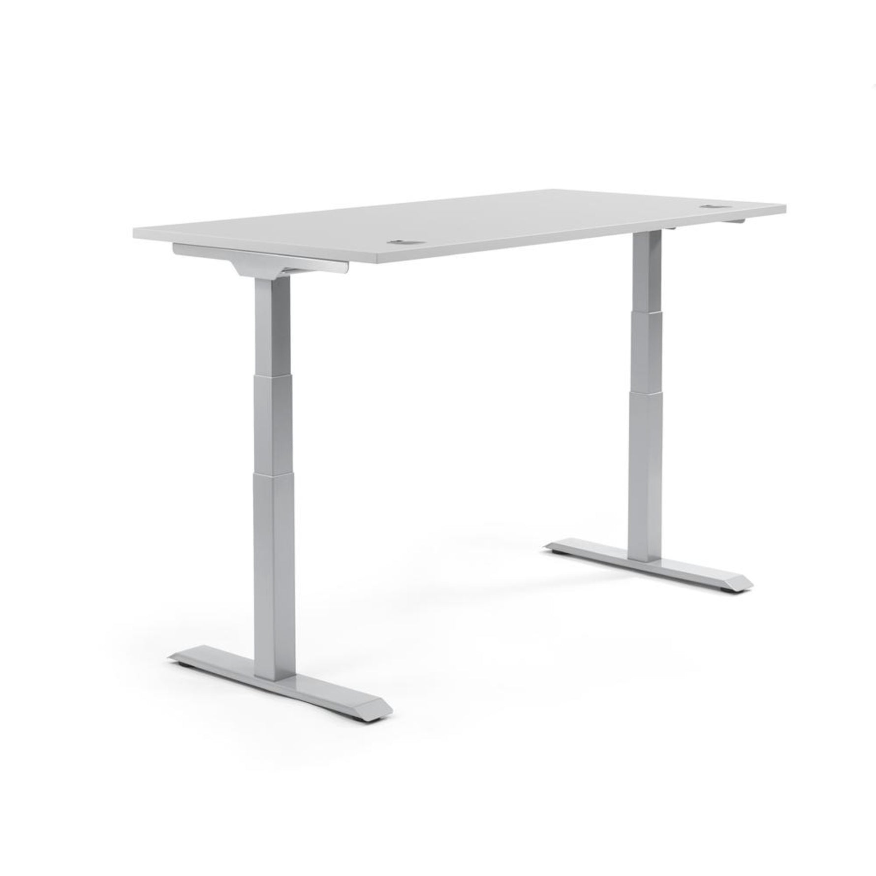 Schreibtisch FLEX MODUL 1.600 x 605-1.255 x 800 mm (B x H x T) alusilber