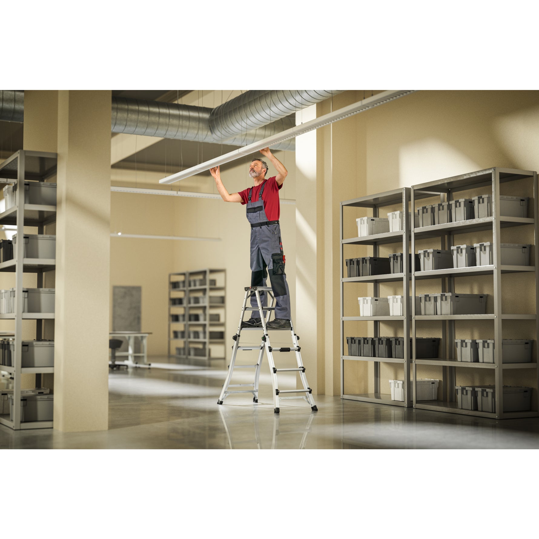 Hailo Teleskopleiter D100 TL TopLine max. Arbeitshöhe 2,87 m