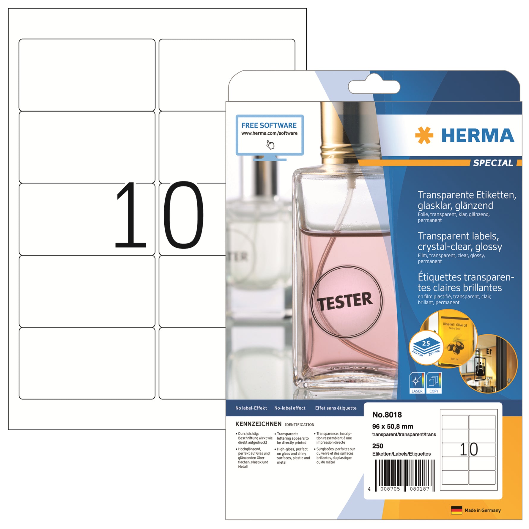 HERMA Folienetikett SPECIAL 96 x 50,8 mm (B x H)