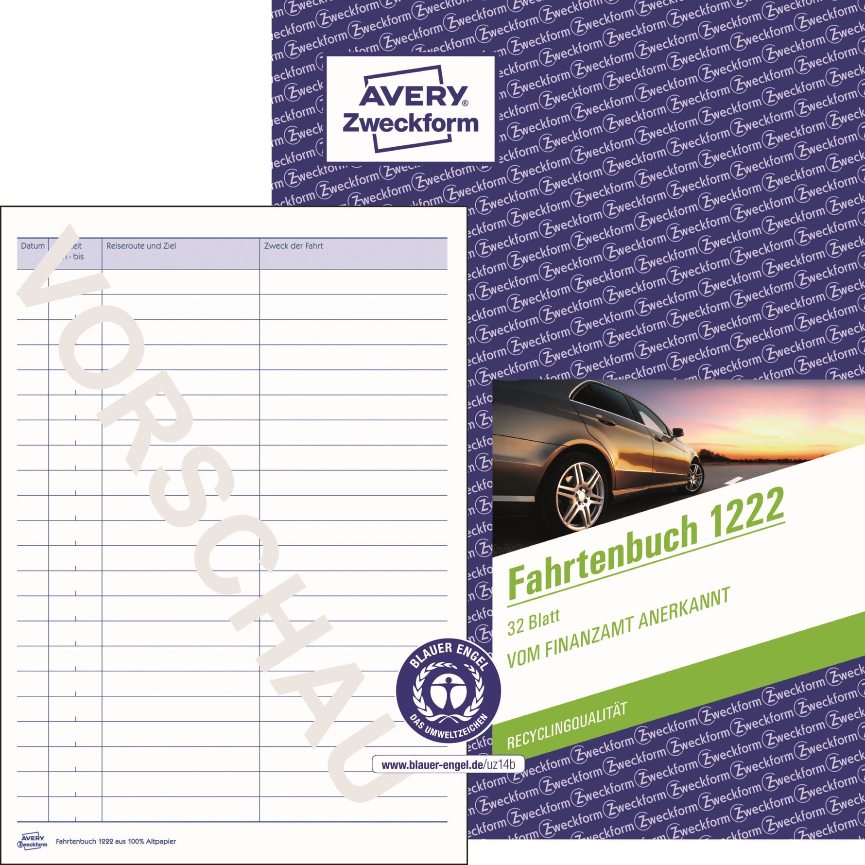 Avery Zweckform Fahrtenbuch 1222