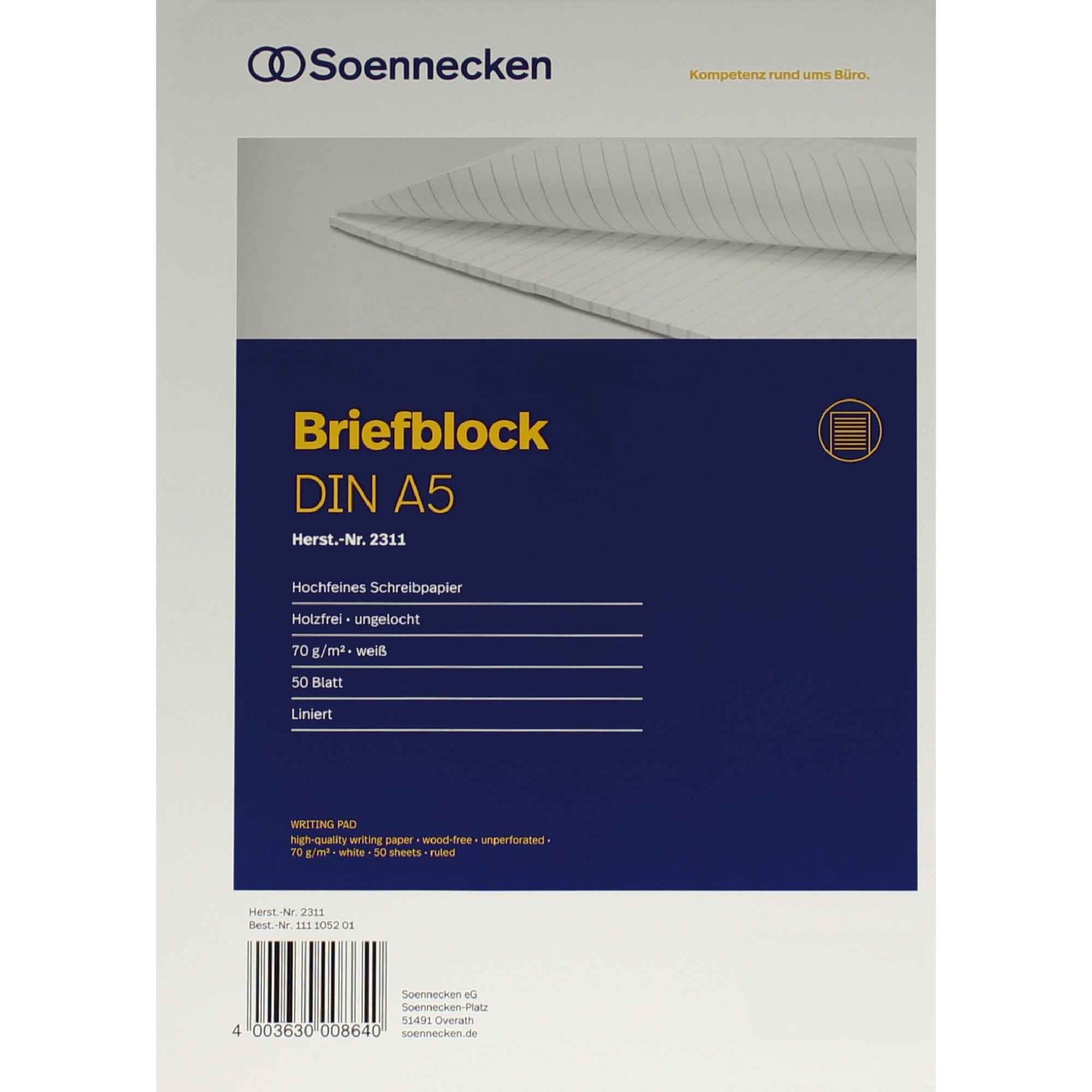 Soennecken Briefblock DIN A5