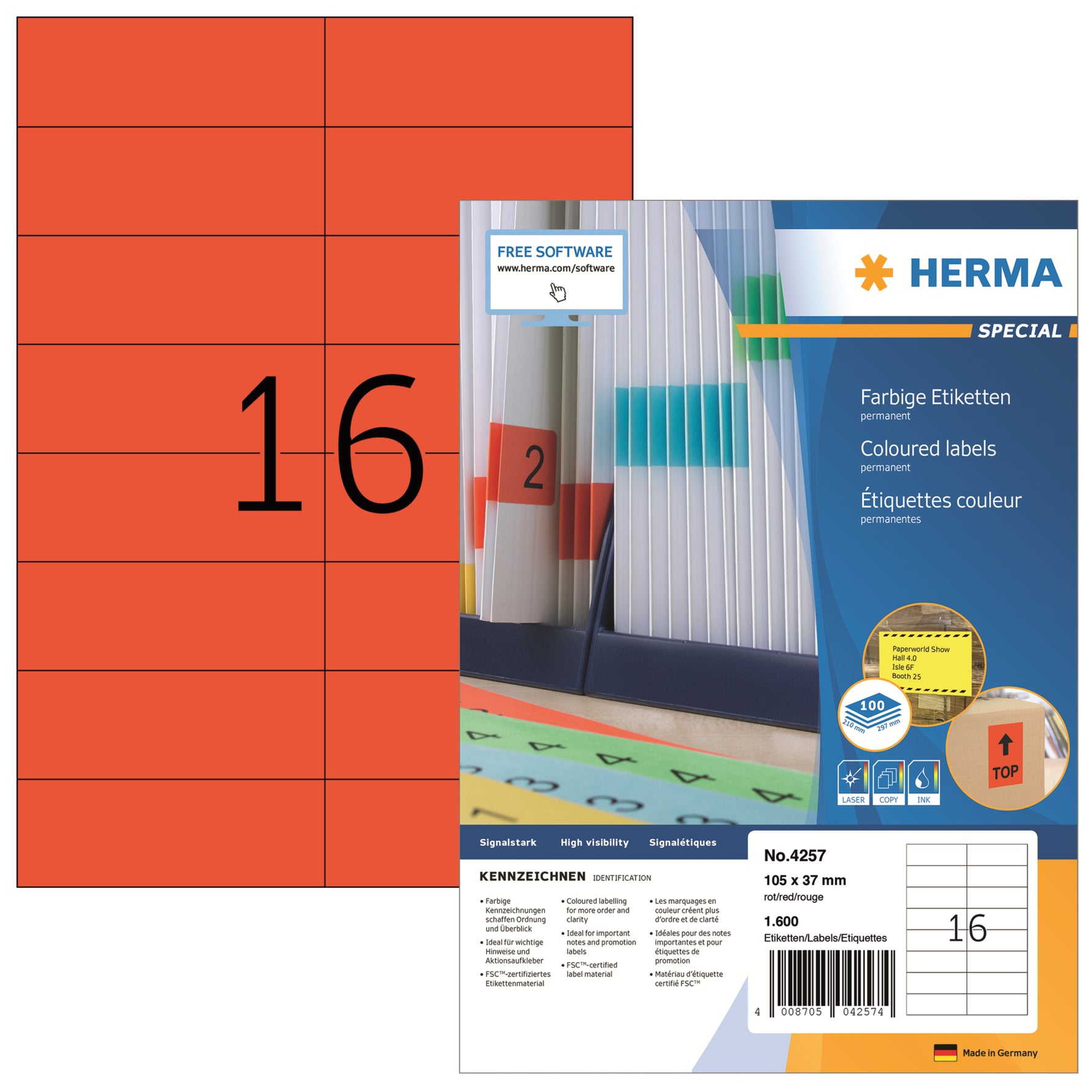 HERMA Universaletikett 105 x 37 mm (B x H)