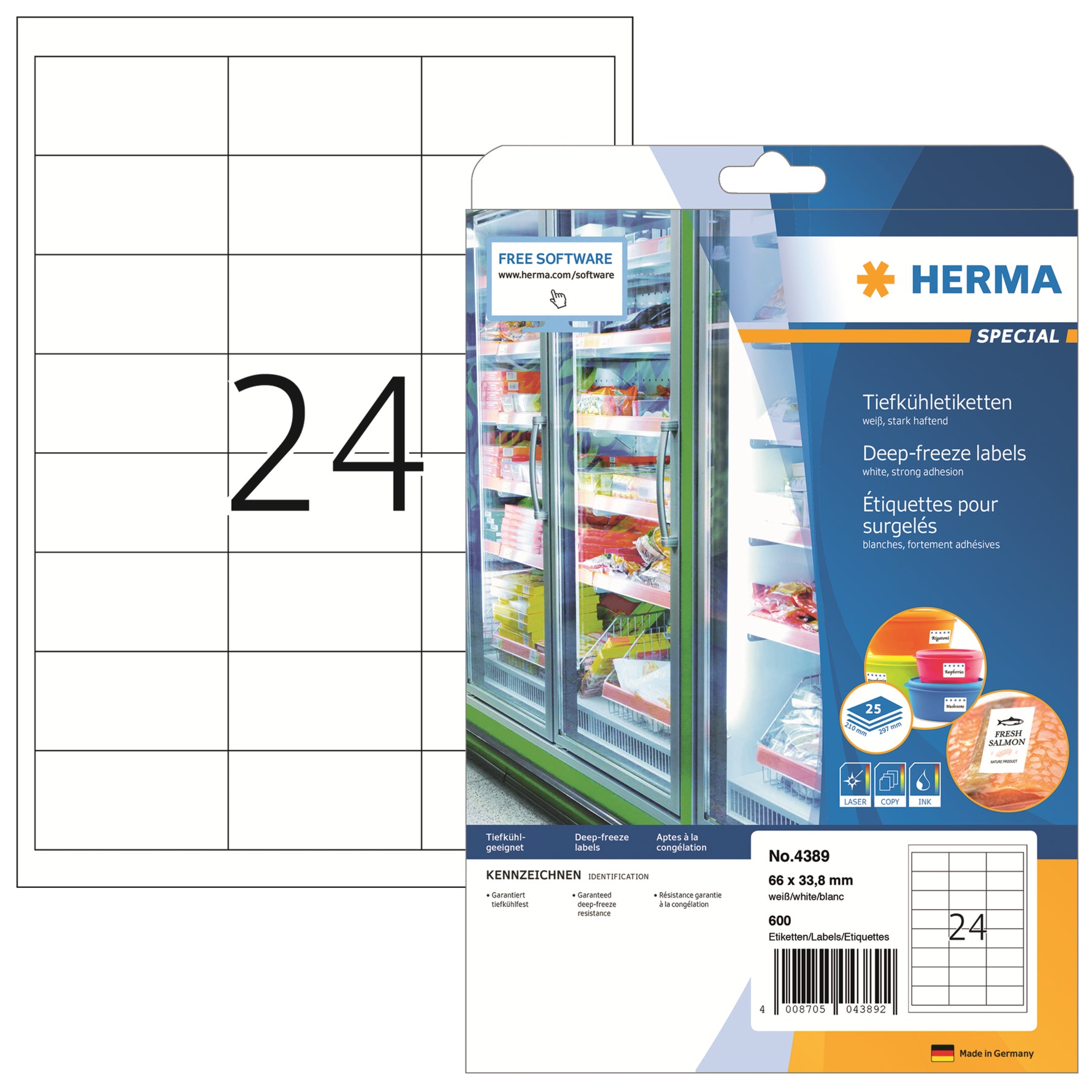 HERMA Tiefkühletikett SPECIAL 66 x 33,8 mm (B x H)