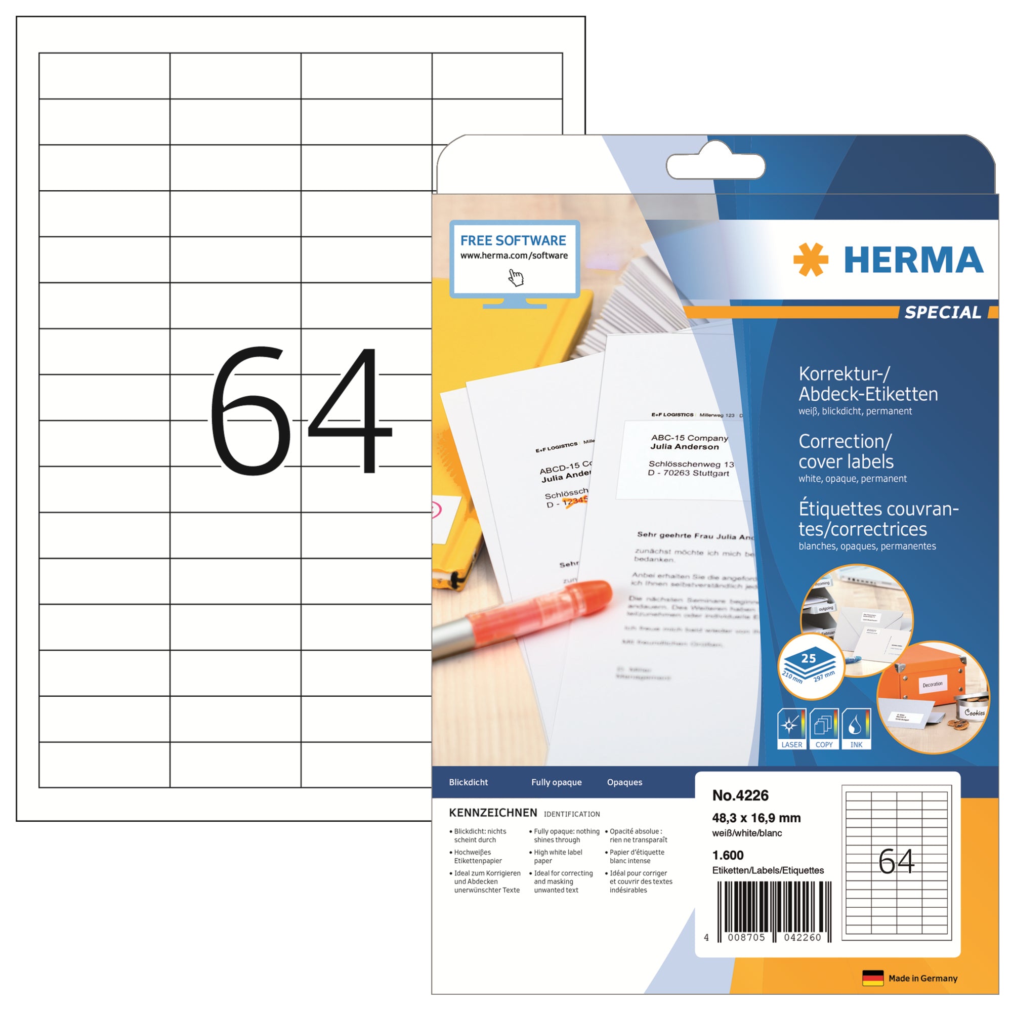 HERMA Universaletikett SPECIAL 48,3 x 16,9 mm (B x H)