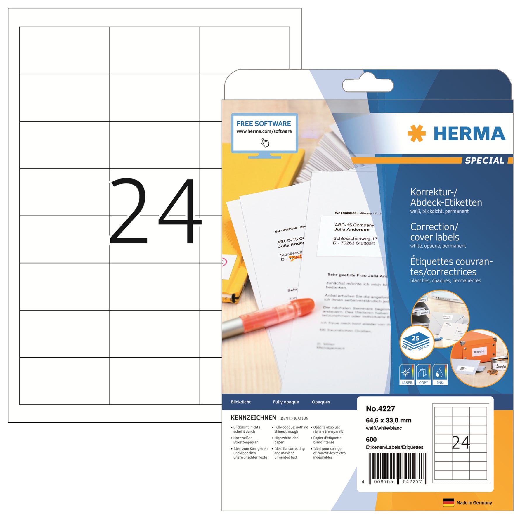 HERMA Universaletikett SPECIAL 64,6 x 33,8 mm (B x H)
