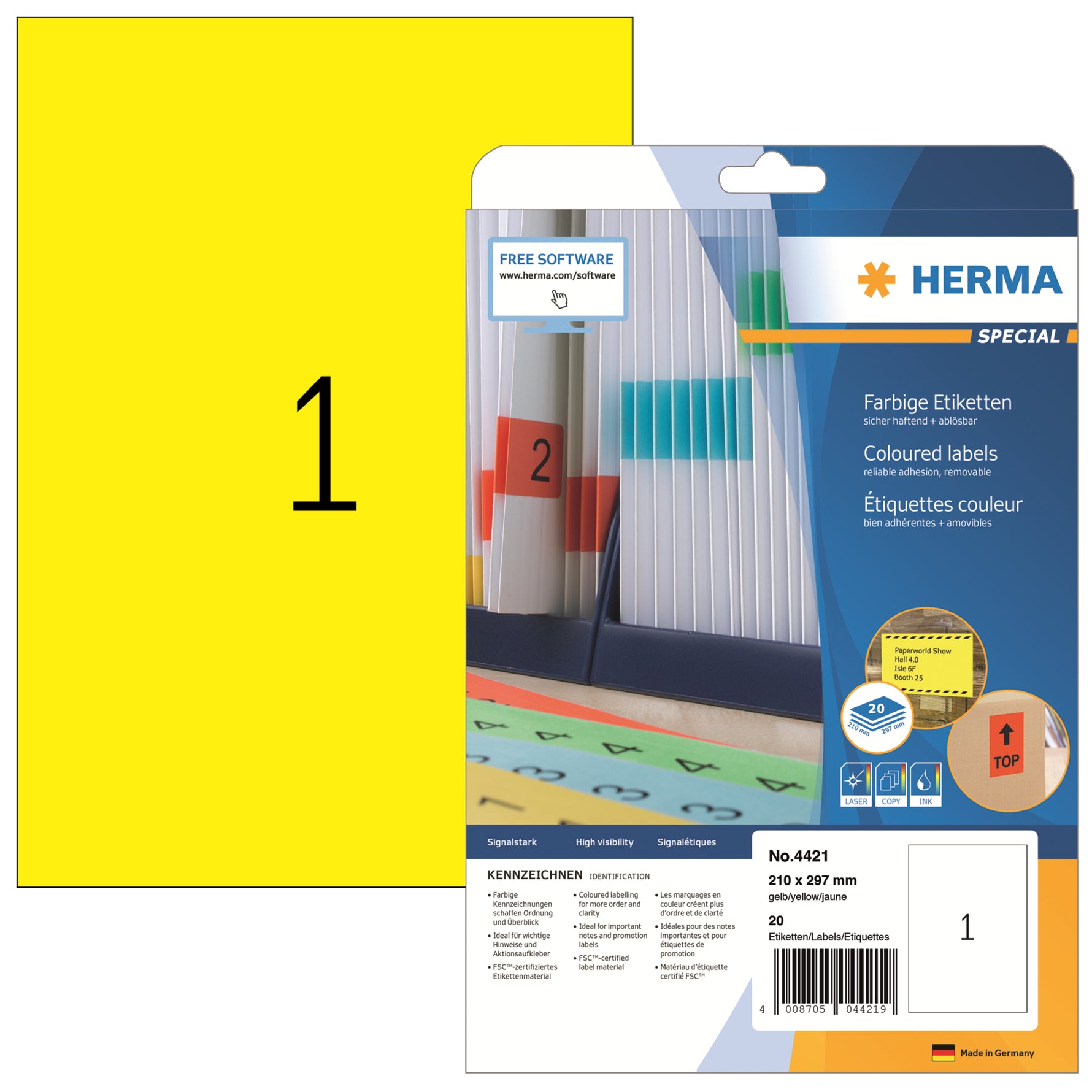 HERMA Universaletikett SPECIAL 210 x 297 mm (B x H)