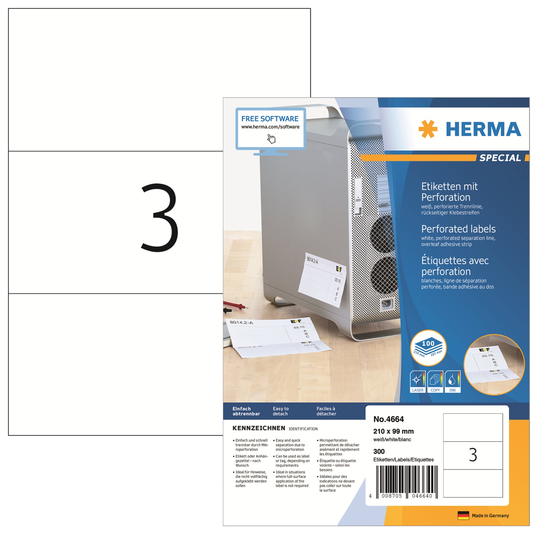 HERMA Universaletikett SPECIAL 210 x 99 mm (B x H)