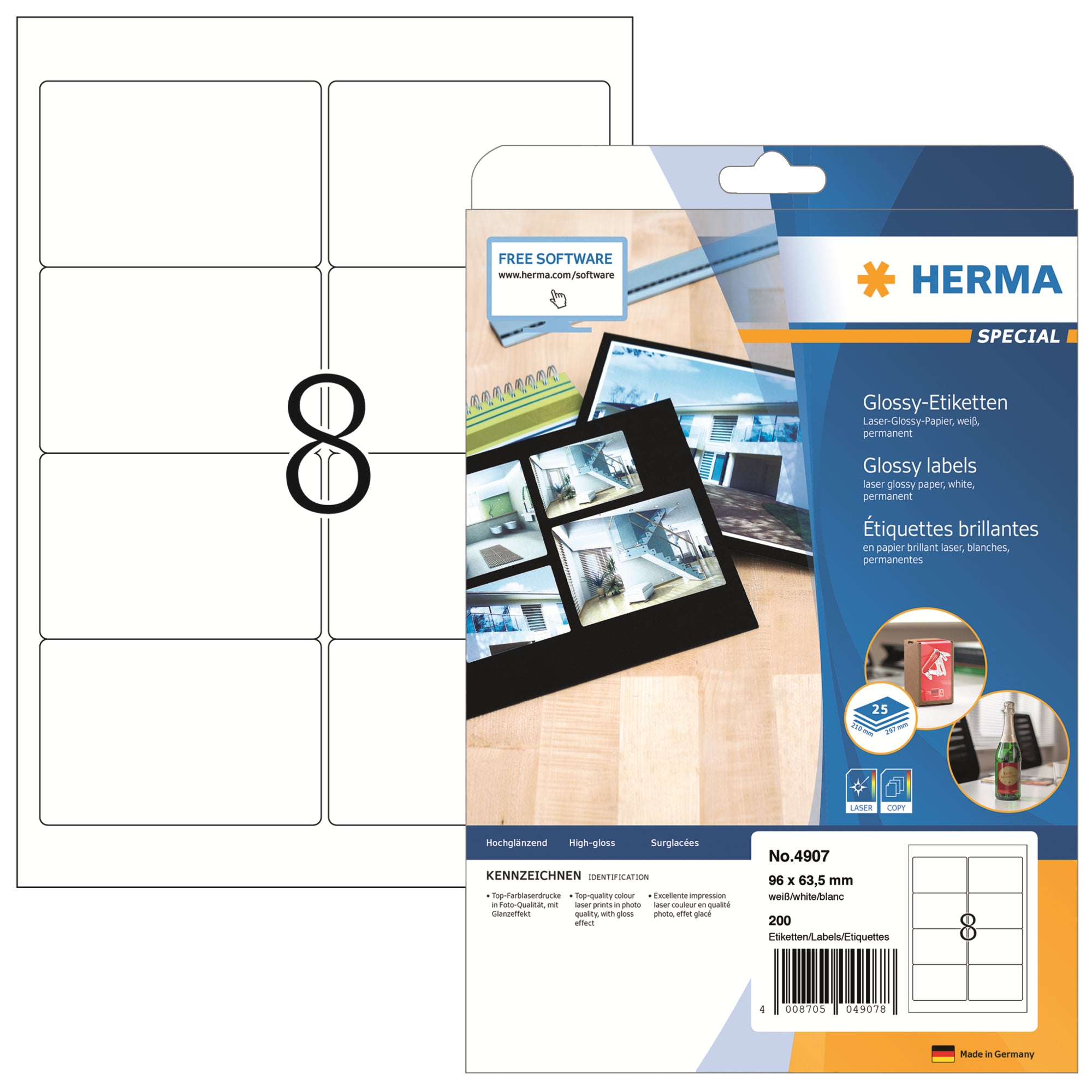 HERMA Universaletikett SPECIAL 96 x 63,5 mm (B x H)