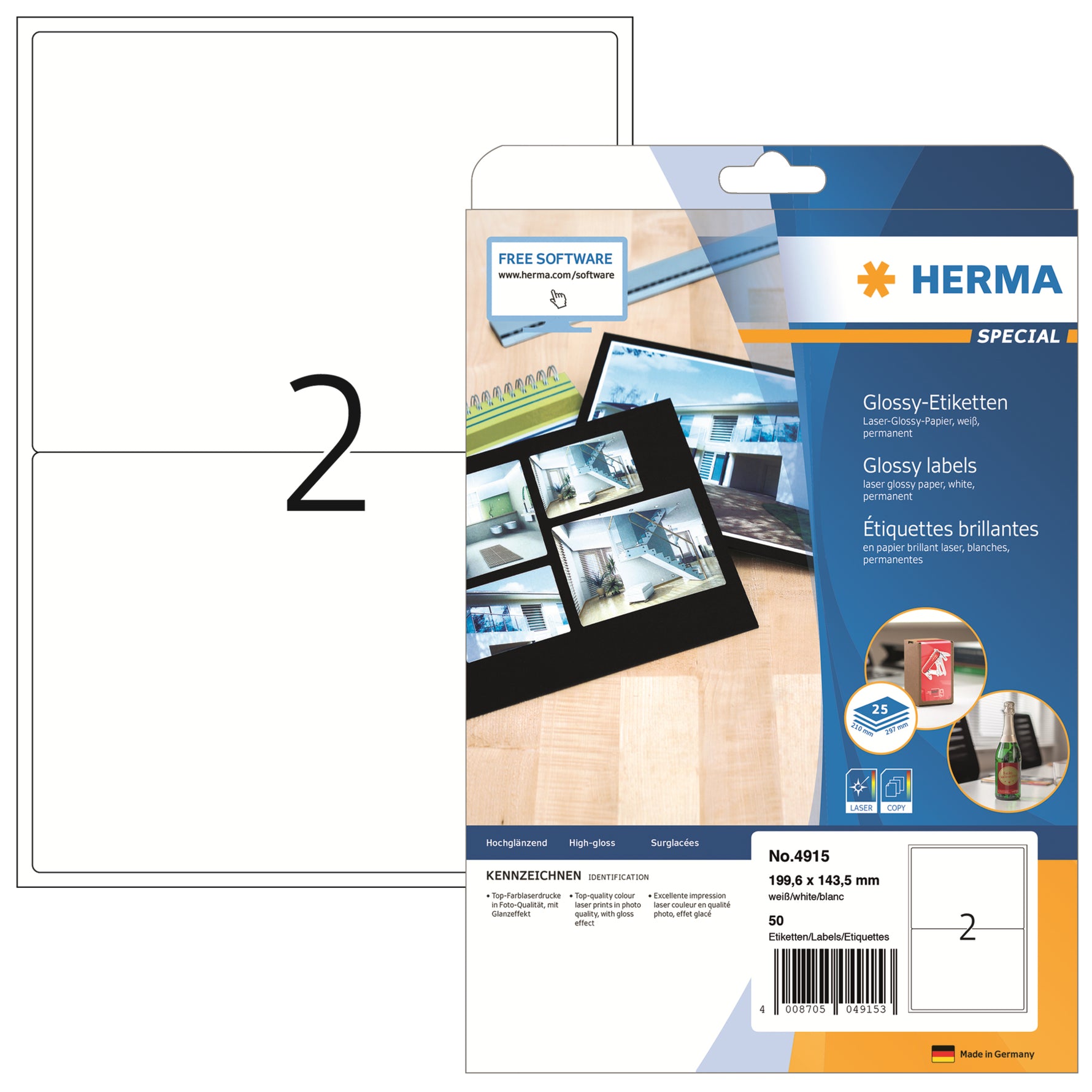 HERMA Universaletikett SPECIAL 143,5 x 199,6 mm (B x H)