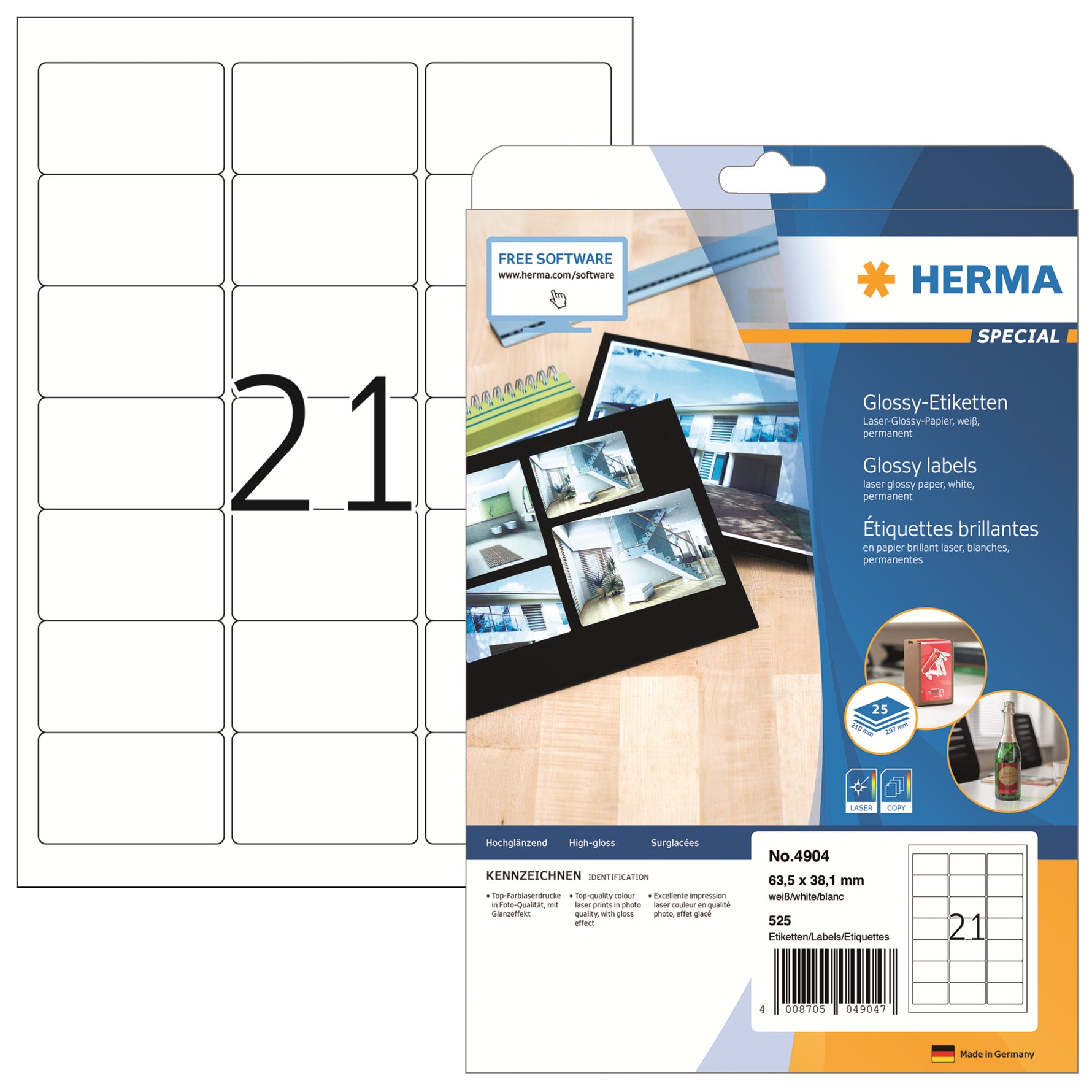 HERMA Universaletikett SPECIAL 63,5 x 38,1 mm (B x H)