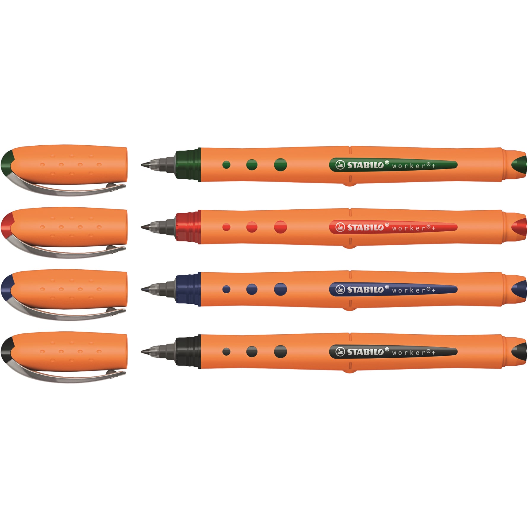 STABILO® Tintenroller worker®+ medium 4 St./Pack.