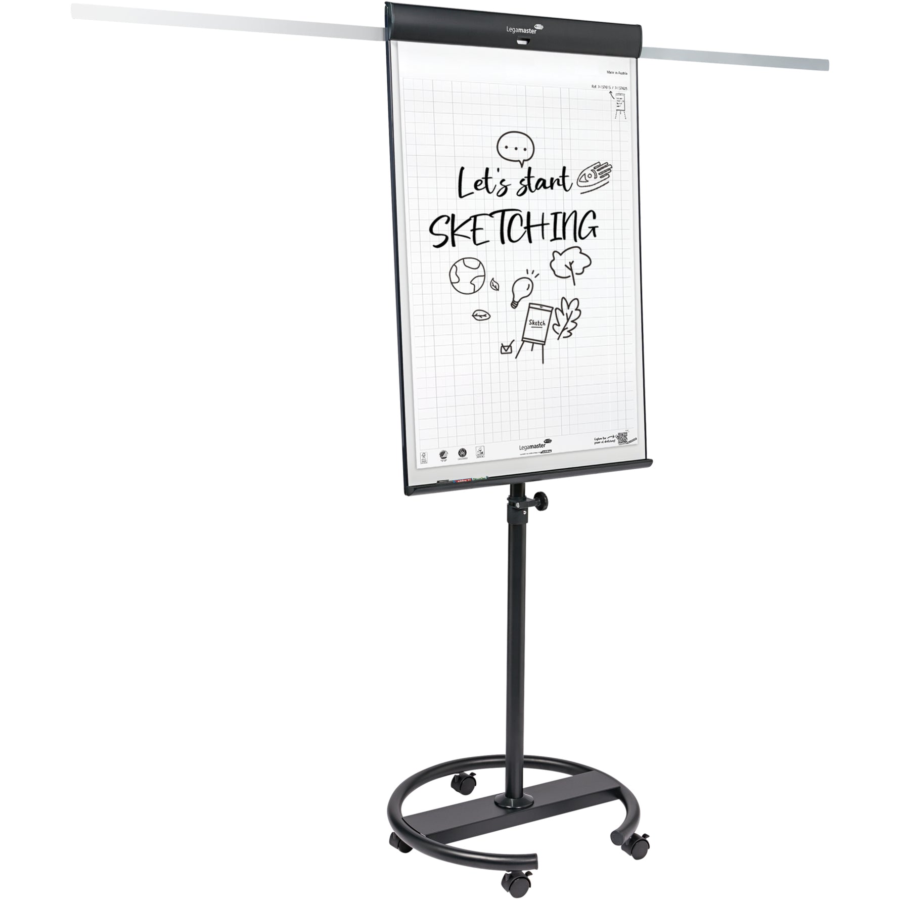 Legamaster Mobiles Flipchart SKETCH PRO round base