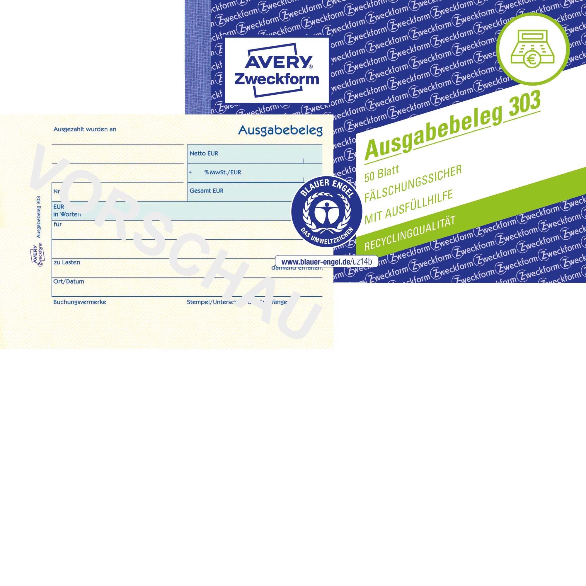 Avery Zweckform Ausgabebeleg 303