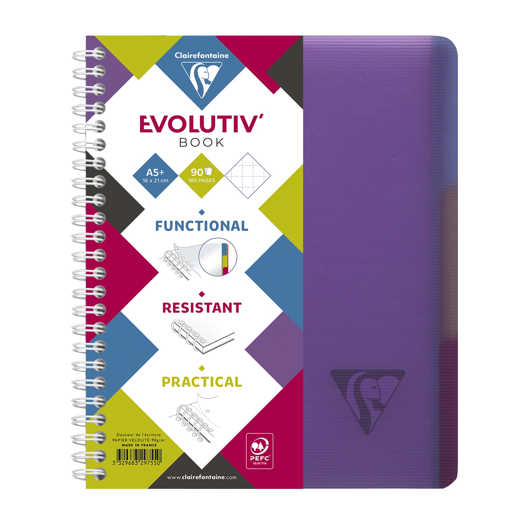 Clairefontaine Collegeblock Evolutiv'Book DIN A5+
