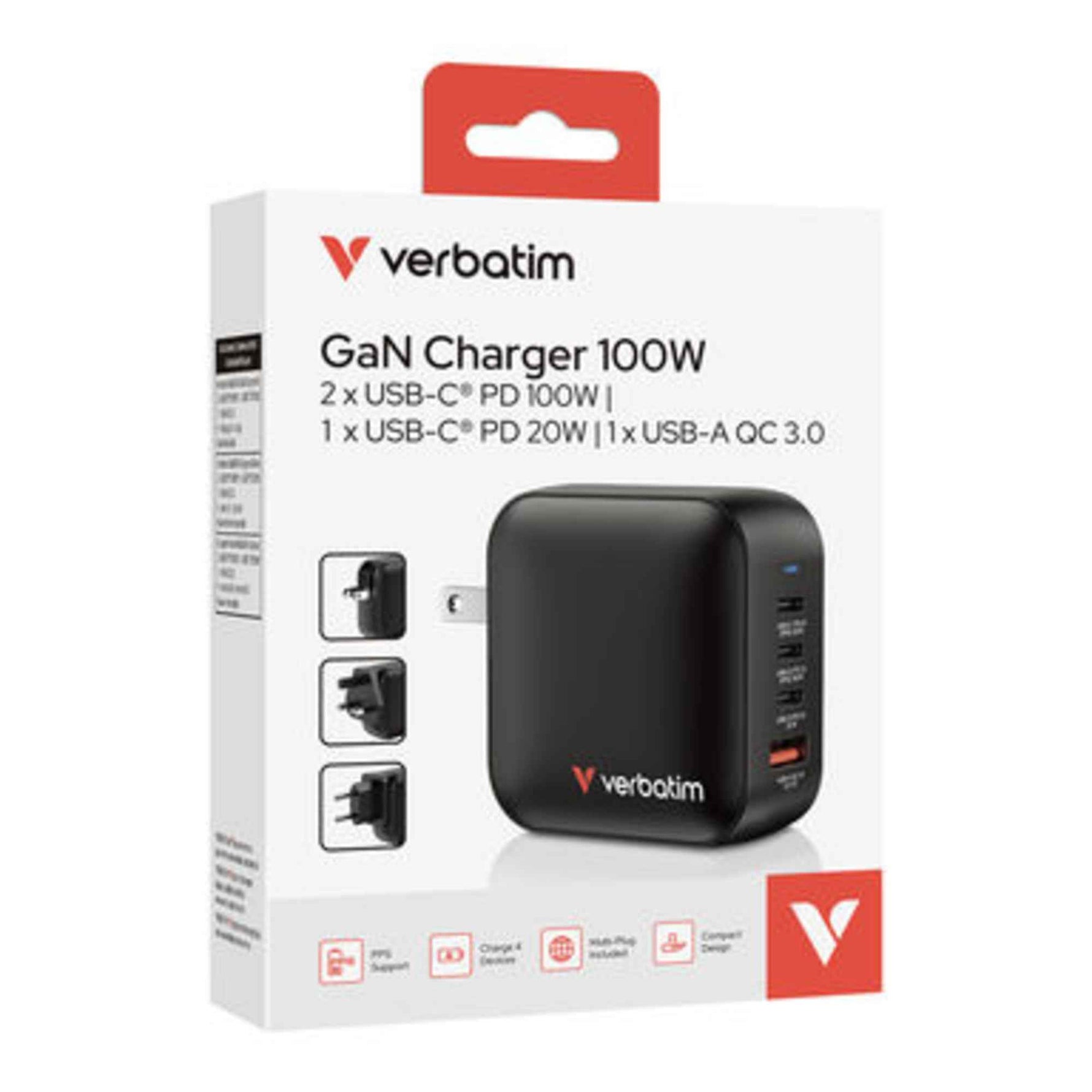Verbatim Reisenetzteil Mini-GaN 100 W
