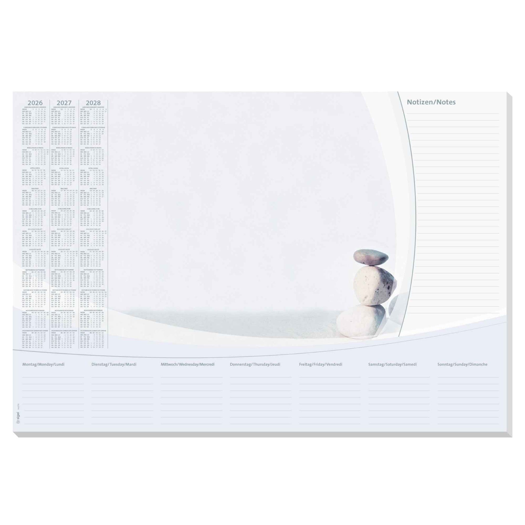 SIGEL Schreibunterlage Harmony mit Kalender 3 Jahre