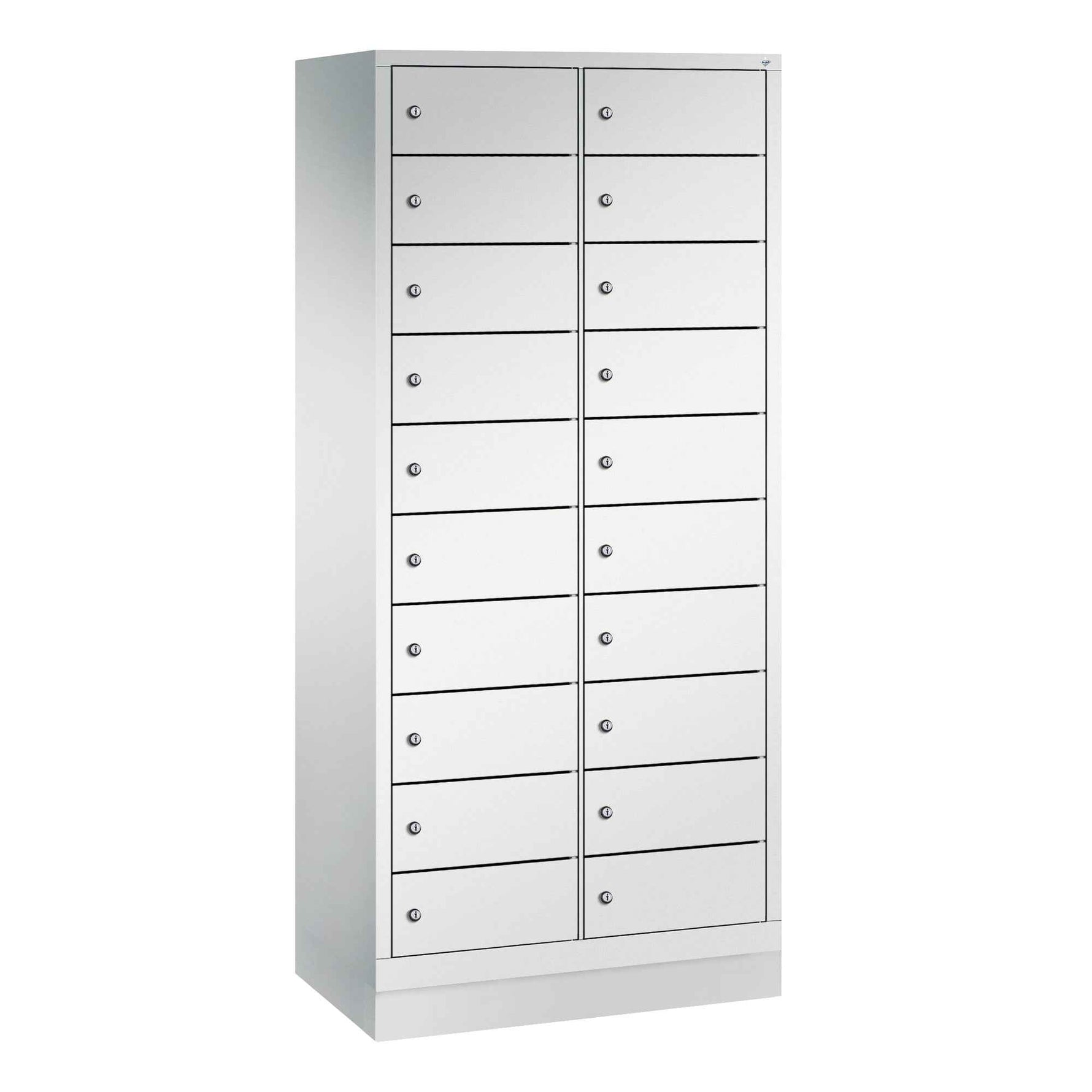 C+P Schließfachschrank Evolo48 mit Sockel 2 x 10 Fächer