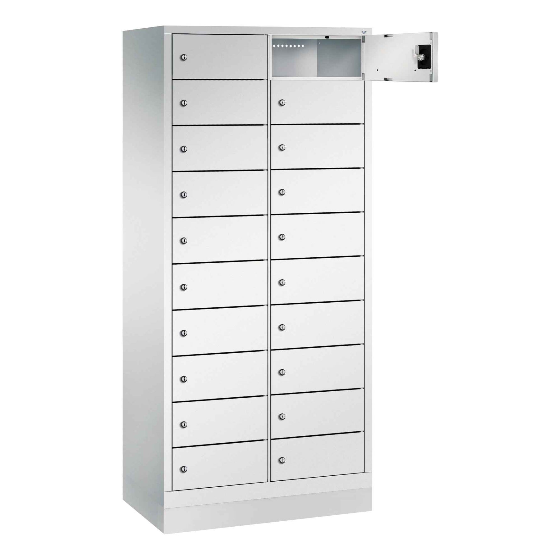 C+P Schließfachschrank Evolo48 mit Sockel 2 x 10 Fächer