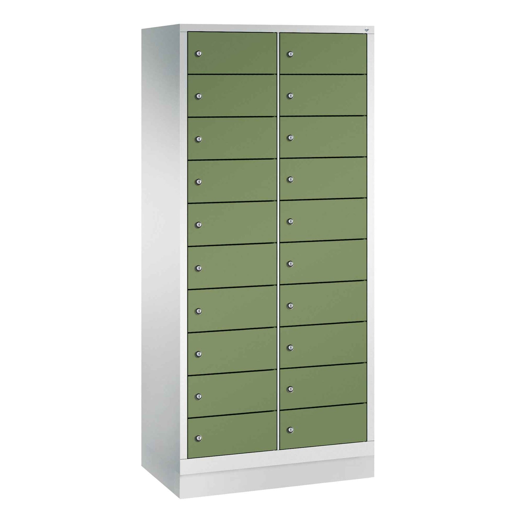 C+P Schließfachschrank Evolo48 mit Sockel 2 x 10 Fächer