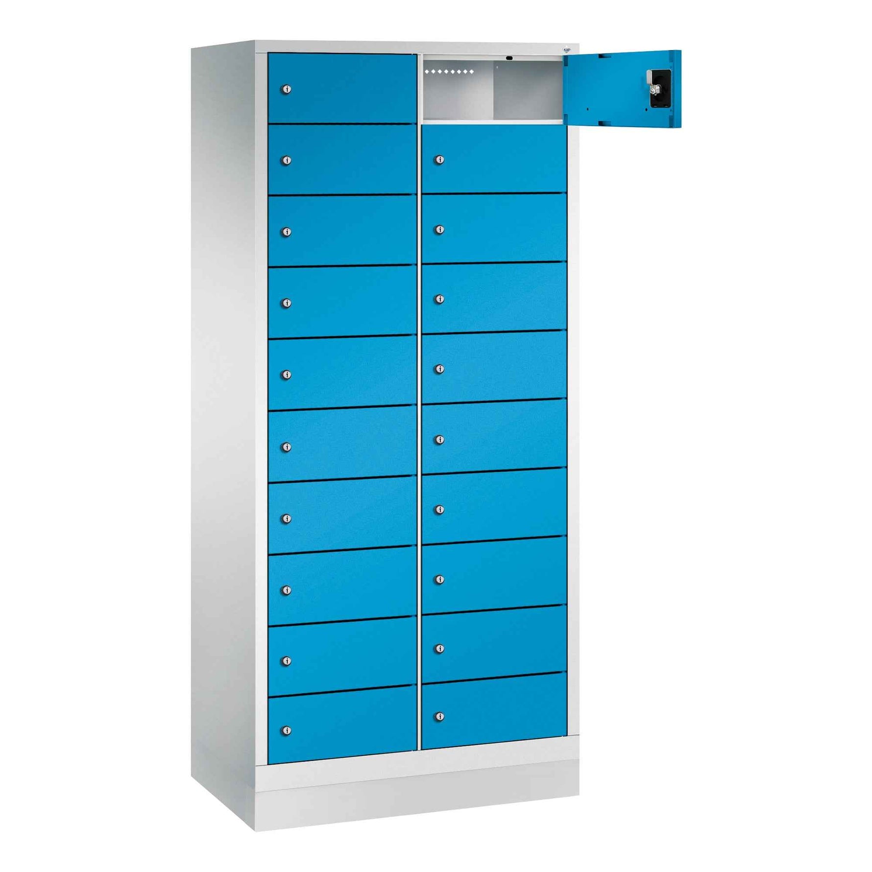 C+P Schließfachschrank Evolo48 mit Sockel 2 x 10 Fächer