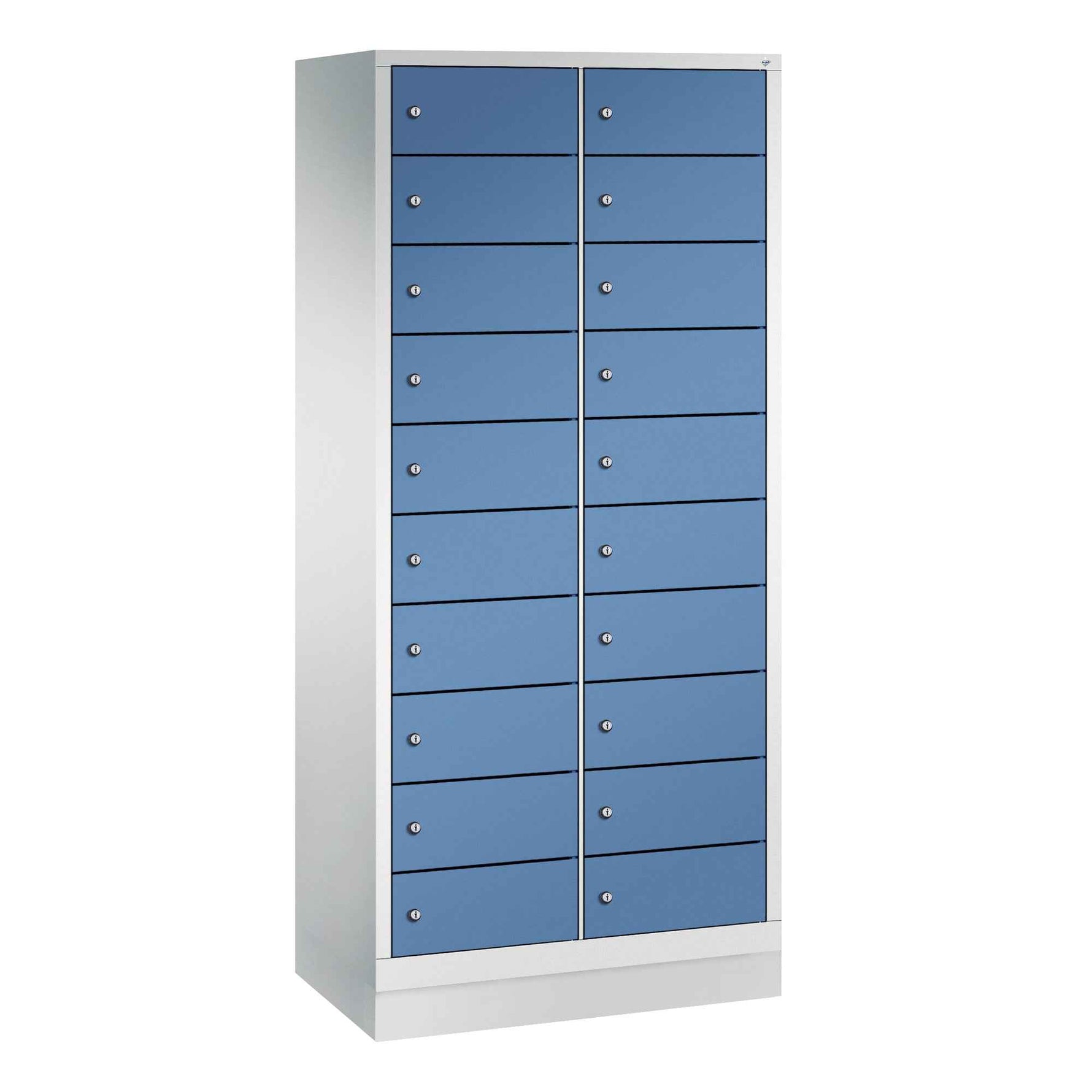 C+P Schließfachschrank Evolo48 mit Sockel 2 x 10 Fächer
