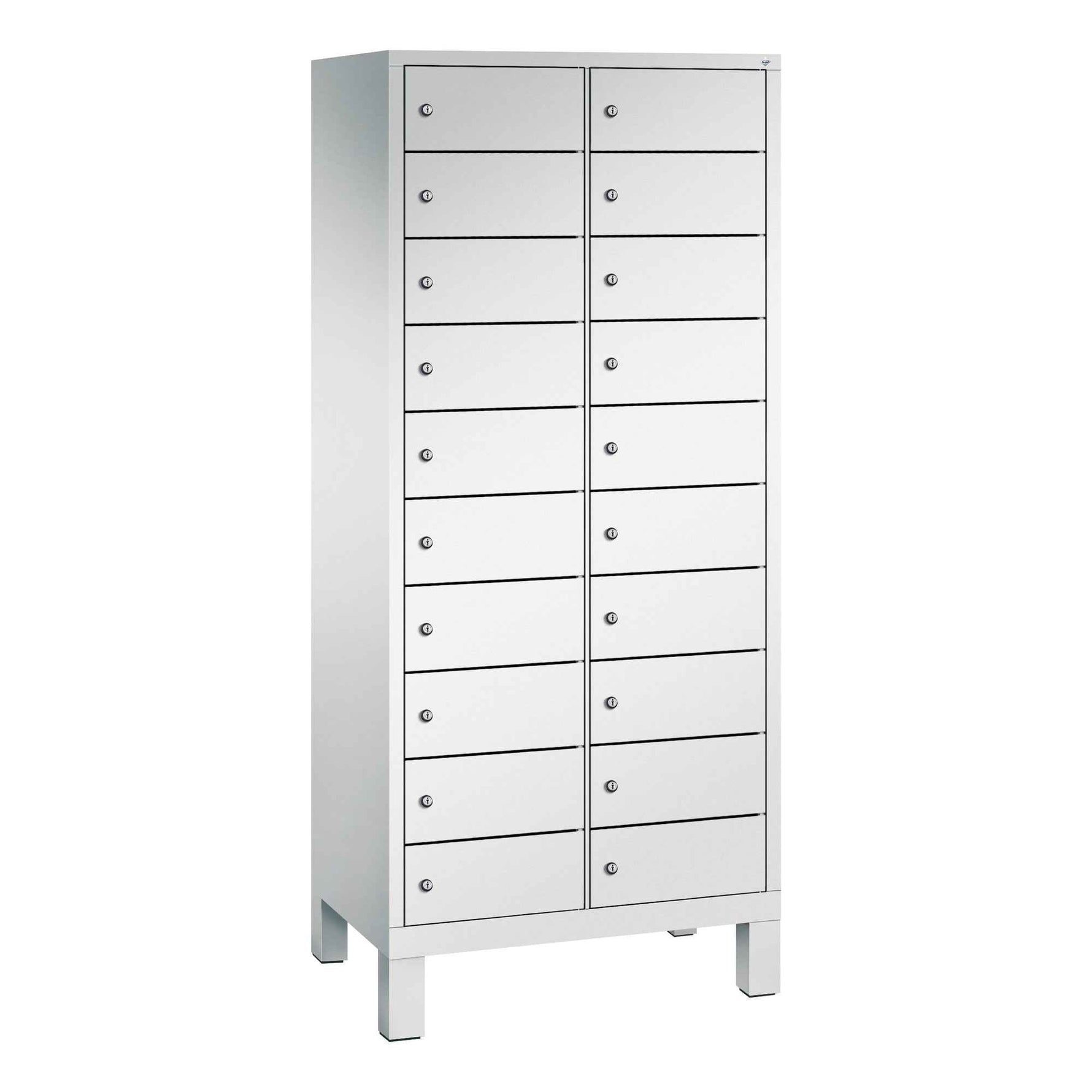 C+P Schließfachschrank Evolo48 mit Standfuß 2 x 10 Fächer