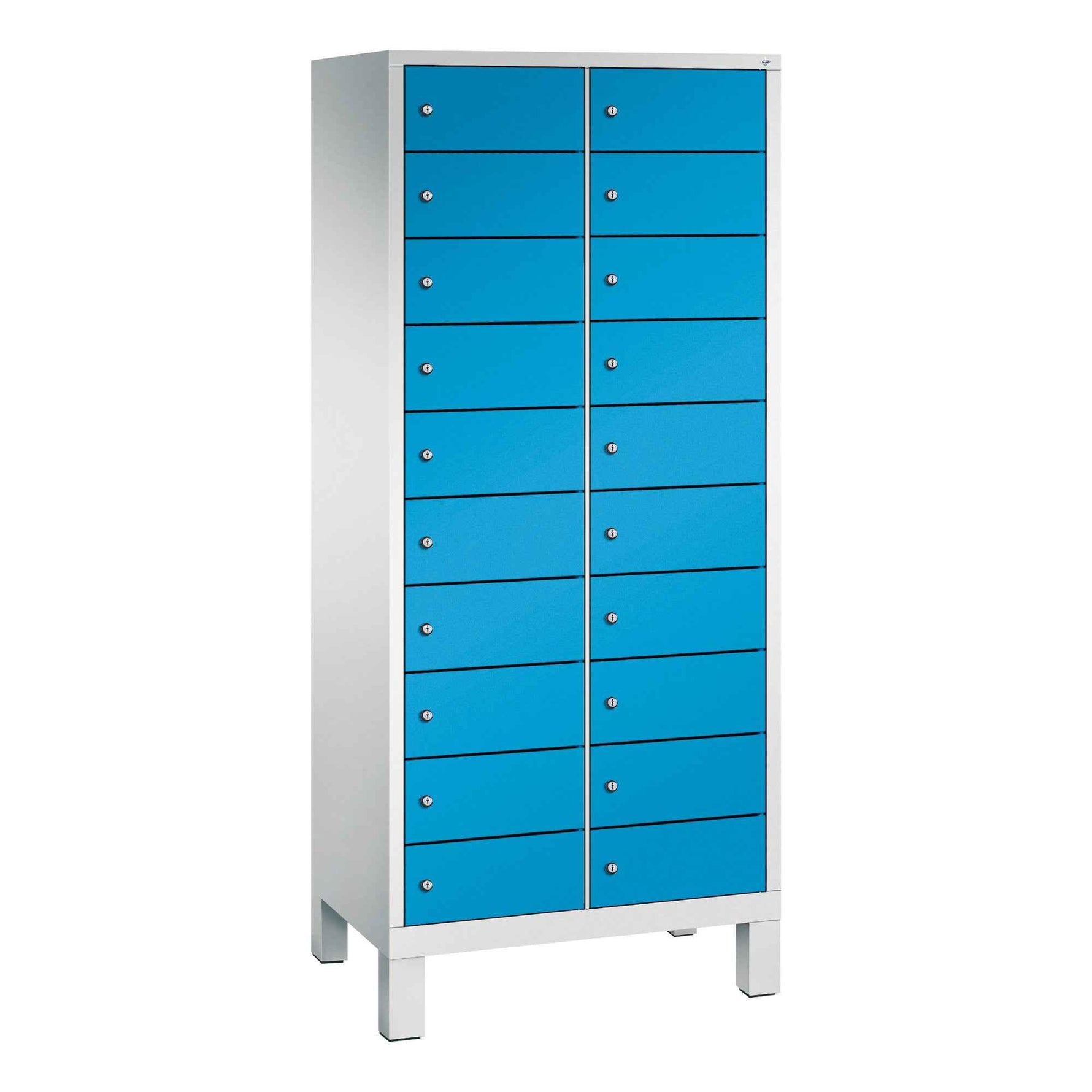 C+P Schließfachschrank Evolo48 mit Standfuß 2 x 10 Fächer