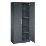 C+P Flügeltürenschrank Asisto 1.200 x 1.980 x 435 mm (B x H x T) schwarzgrau