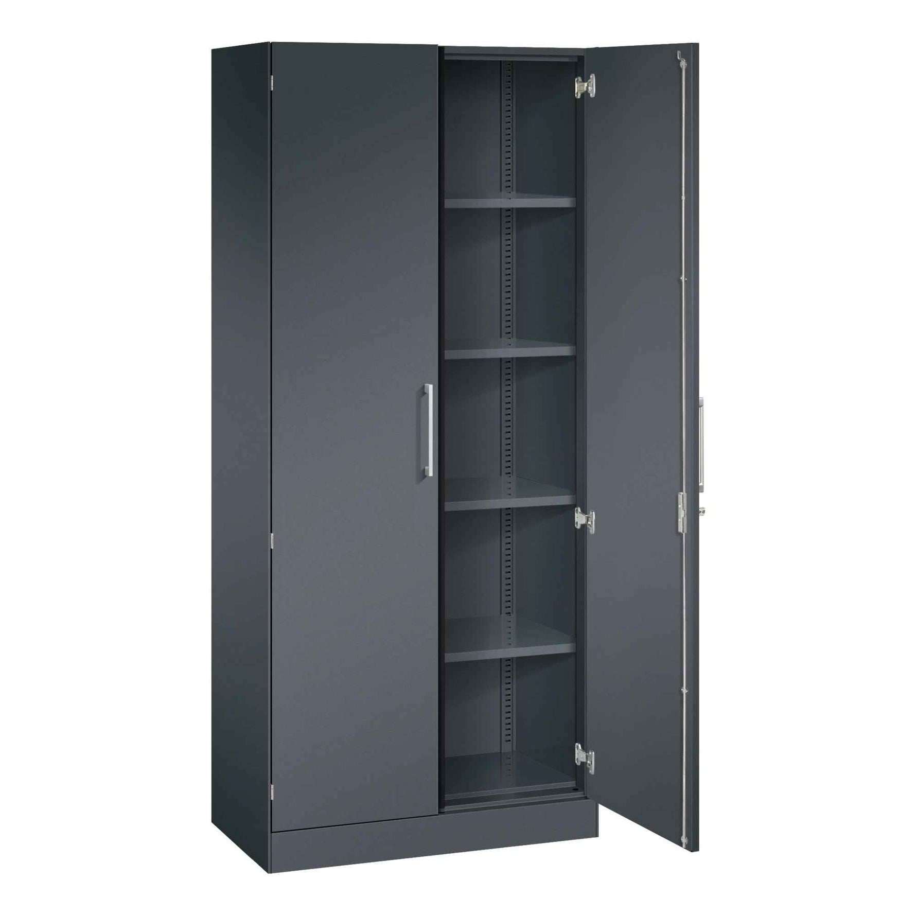 C+P Flügeltürenschrank Asisto 1.200 x 1.980 x 435 mm (B x H x T) schwarzgrau
