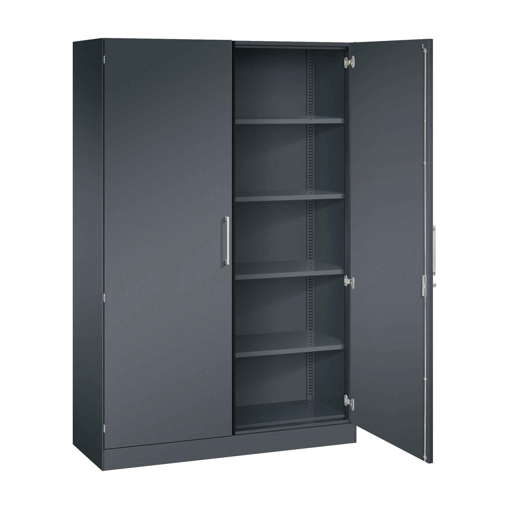 C+P Flügeltürenschrank Asisto 1.200 x 1.980 x 435 mm (B x H x T) schwarzgrau