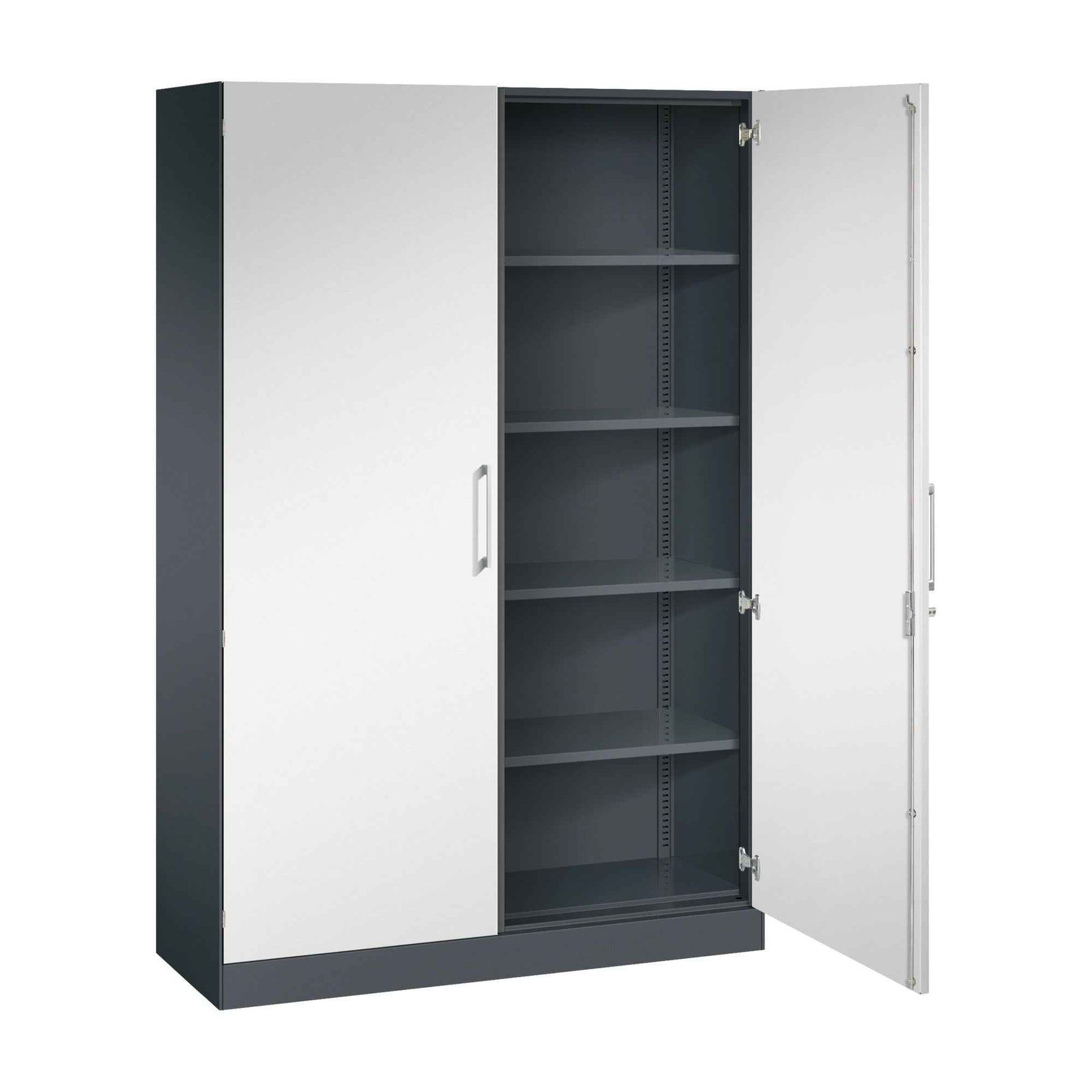 C+P Flügeltürenschrank Asisto 1.200 x 1.980 x 435 mm (B x H x T) schwarzgrau