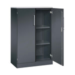 C+P Flügeltürenschrank Asisto 800 x 1.310 x 435 mm (B x H x T) schwarzgrau