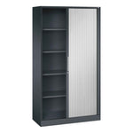 C+P Rollladenschrank Asisto 5 Ordnerhöhen 1.200 x 1.980 x 435 mm (B x H x T) schwarzgrau